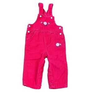 Covington Corduroy Overalls Hot Pink 18 Mos